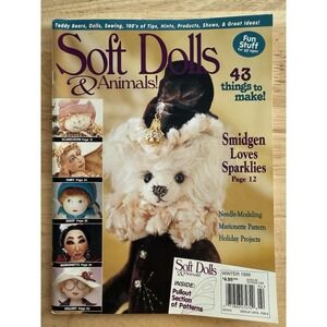 SOFT DOLLS & ANIMALS Winter 1999 cloth doll patterns, techniques, tips, magazine